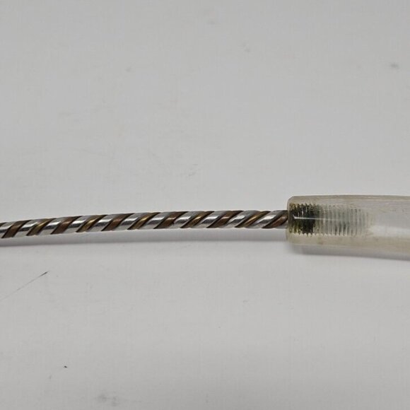 Vintage Hand Hammered Pewter Copper Lucite Kitchen Soup Serving Ladle Utensil - Picture 7 of 7